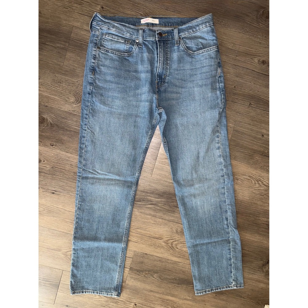 Levi Strauss Signature Mens Straight Leg Jeans Medium Wash Blue W34 L30 58988